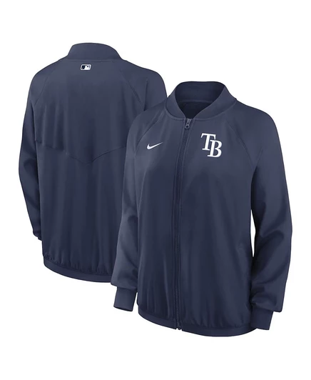 Женская куртка Nike Tampa Bay Rays на молнии, темно-синяя