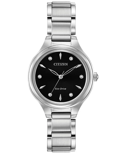 Женские часы-браслет Citizen Eco-Drive Corso с бриллиантовым акцентом из нержавеющей стали, 29 мм