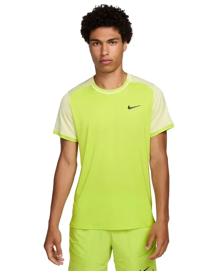  Мужская теннисная футболка с логотипом Advantage Dri-FIT cyber/life lime/black