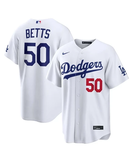 Мужская джерси Nike Mookie Betts Dodgers, белая