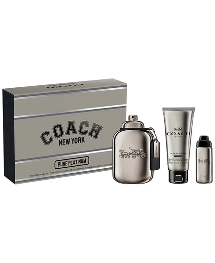 Подарочный набор спреев для парфюмерной воды COACH из 3 предметов Pure Platinum без цвета
