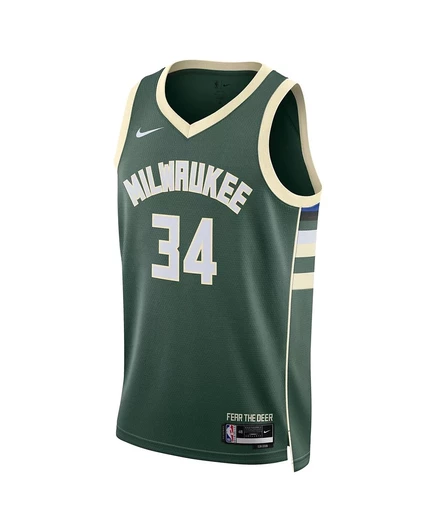 Мужская и женская майка Nike Giannis Antetokounmpo Milwaukee Bucks Swingman hunter green