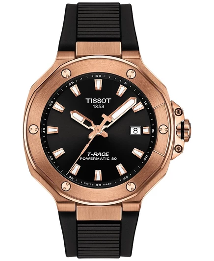 Мужские часы Tissot T-Race Powermatic 80 41 мм, черные