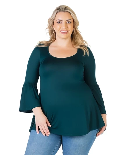 Женская туника 24seven Comfort Apparel размера плюс, зеленая