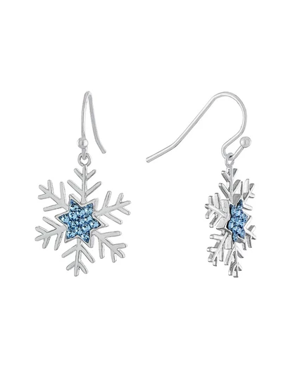 Женские серьги-подвески Macy’s «Снежинка», серебристые