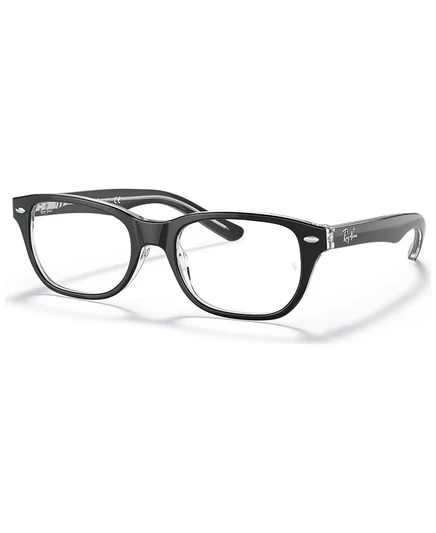 Детские квадратные пластиковые очки Ray-Ban Kids RB1555 (возраст 07-10 лет) черные