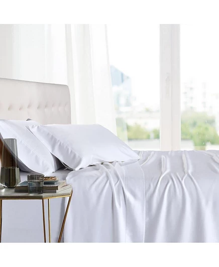 Постельный комплект Egyptian Linens Super Queen, вискоза, белый
