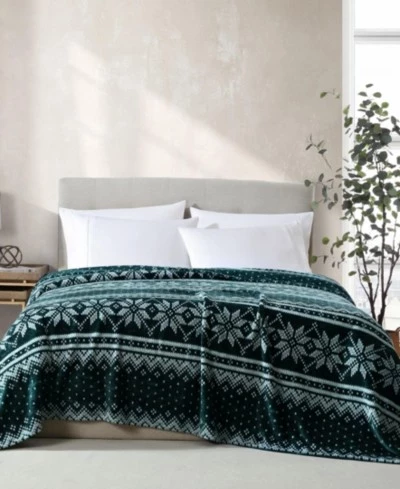 Плюшевый флисовый плед Nautica Fairisle Texture