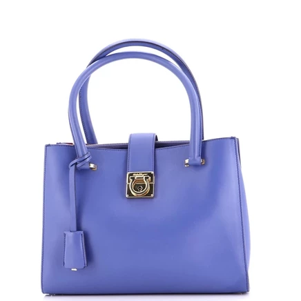 Женская сумка Pre-Owned Salvatore Ferragamo Gancio, синяя