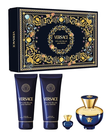 Versace, 4 шт. Подарочный набор парфюмированной воды Dylan Blue Pour Femme без цвета