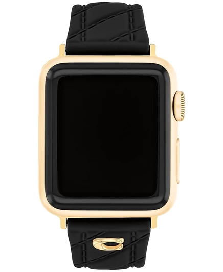 Женский черный силиконовый ремешок для часов Apple Watch COACH, 38 мм, 40 мм, 41 мм