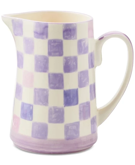 Кувшин Mackenzie-Childs Lilac Check, 1,7 л, сиреневый
