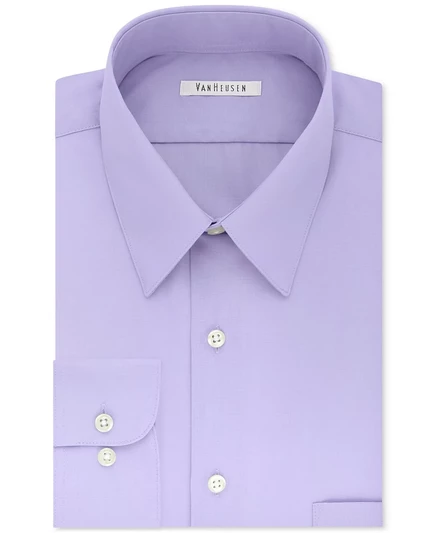 Мужская рубашка Van Heusen Bigger Fit без глажки, лавандовая