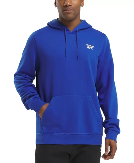 Мужской пуловер Reebok с капюшоном и длинными рукавами boundless blue