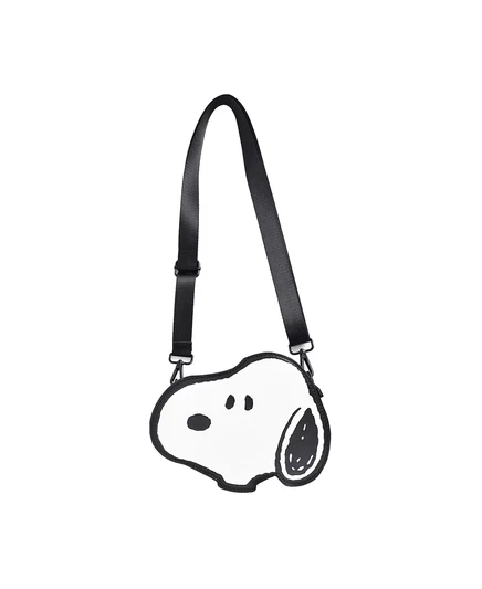 КРОССБОДИ С ВЫСЕЧЕННОЙ ГОЛОВКОЙ SNOOPY white/black