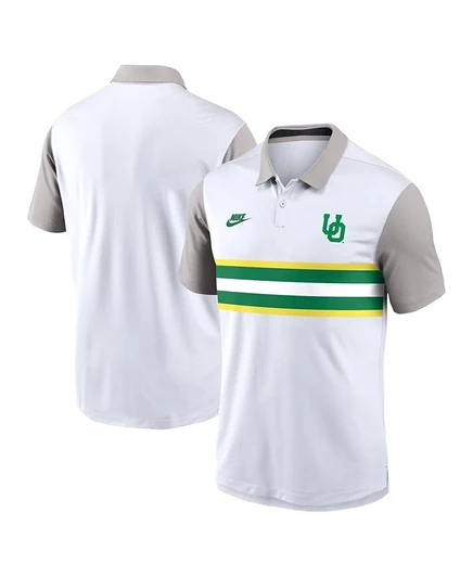 Мужское поло Nike Oregon Ducks Vapor, бело‑серая