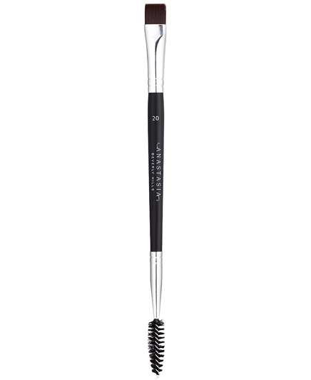 Anastasia Beverly Hills Brush 20 - Двусторонняя плоская кисть для рисования деталей, белая
