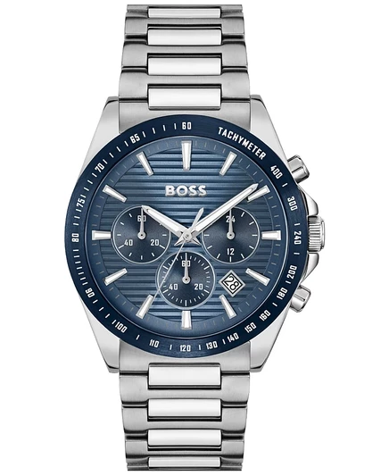 Мужские часы Hugo Boss Strike хронограф, 41 мм, серебристые