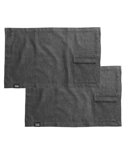 Набор салфеток BergHOFF GEM Cotton из 2 предметов, серый, 16,2 x 8,3 дюйма