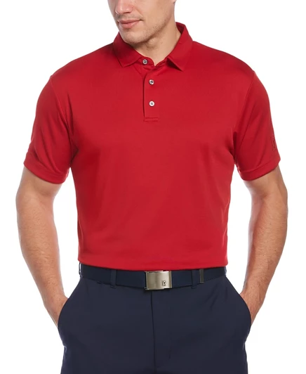 Мужское поло PGA TOUR AirFlux с сеткой, красное
