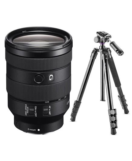 Объектив Sony FE 24–105 мм f/4 G OSS с штативом Takama, черный