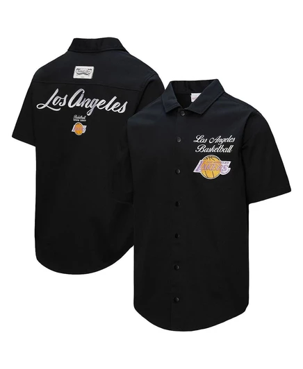 Мужская рубашка Mitchell & Ness Los Angeles Lakers Hardwood Classics, черная