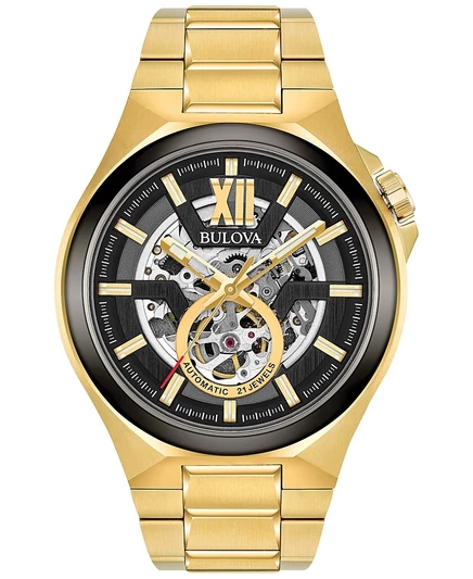 Мужские автоматические часы Bulova 98A178 46 мм, золотистые