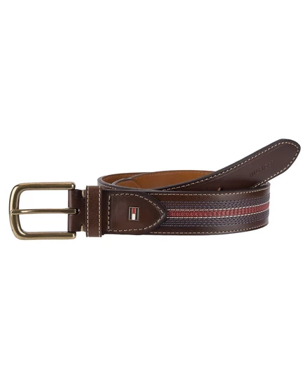 Ремень Tommy Hilfiger из искусственной кожи с несколькими стежками и одинарным ремешком tan