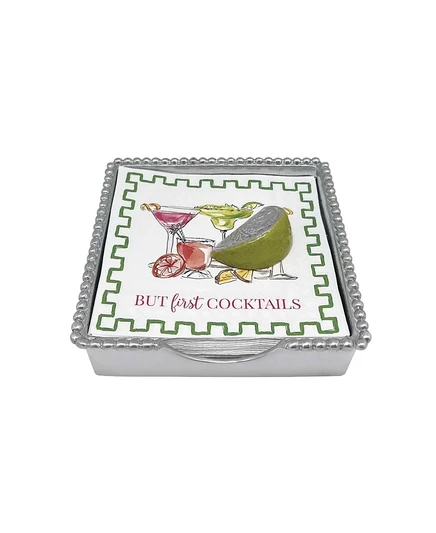 Набор для салфеток Mariposa Lime Wedge, серебристый