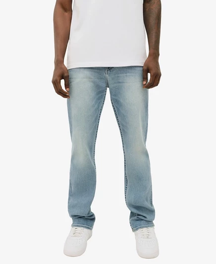 Мужские джинсы True Religion Ricky Straight 34″, светло-голубые
