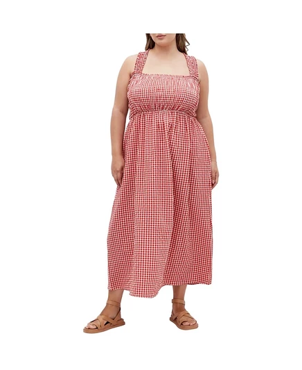 Женское платье City Chic Cute Gingham макси, красное