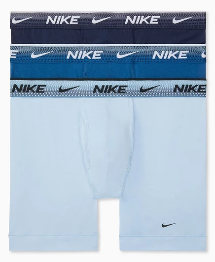 Мужские боксеры Nike Dri-FIT из хлопка, 3 шт., синие