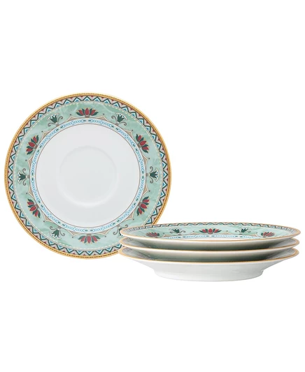 Набор блюдец Noritake Serene Garden 15 см, 4 шт, зеленые