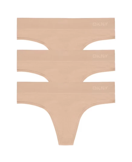 Женские бесшовные стринги DKNY Seamless Lite, 3 шт., бежевые