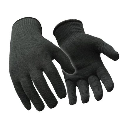 Мужские подкладки для перчаток RefrigiWear из мериноса, 12 пар, черные