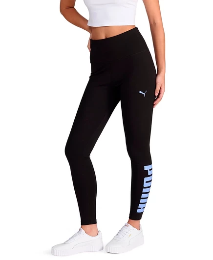 Женские легинсы Puma Athletic Graphic, черно-лавандовые