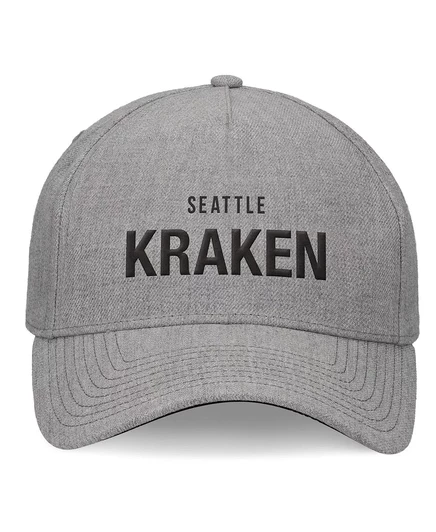 Мужская кепка Fanatics Heather Grey Seattle Kraken Elements А-образной формы с ремешком