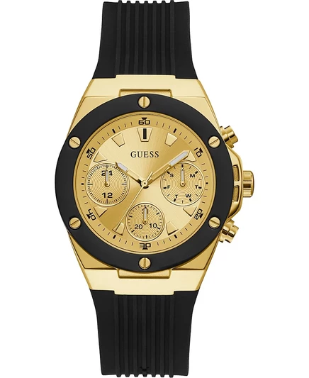 Унисекс часы Guess GW0030L2 39 мм, черно-золотые