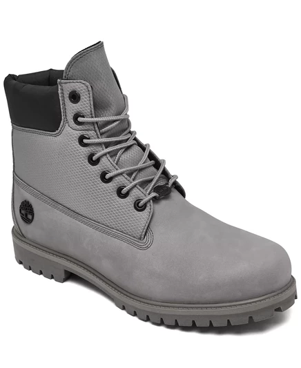  Мужские 6-дюймовые водонепроницаемые ботинки премиум-класса от Finish Line medium gray nubuck, black
