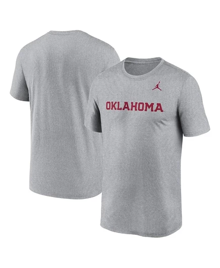 Мужская футболка Jordan Oklahoma Sooners, серо-меланж