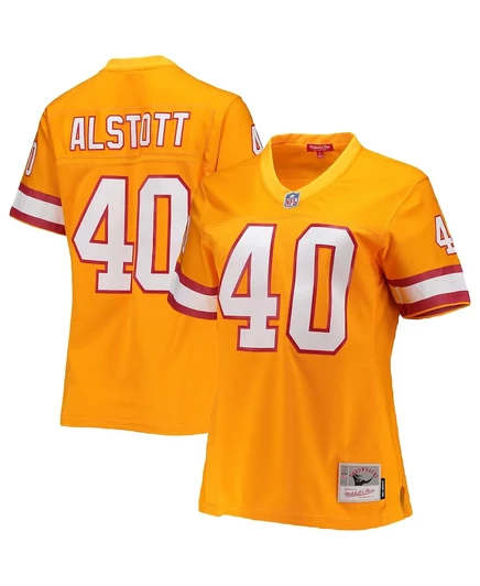 Женская футболка Mitchell & Ness Mike Alstott оранжевого цвета Tampa Bay Buccaneers Legacy Replica Player Jersey orange