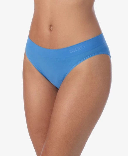 DKNY Women's Seamless Litewear Hi Cut Panty DK5020 blue