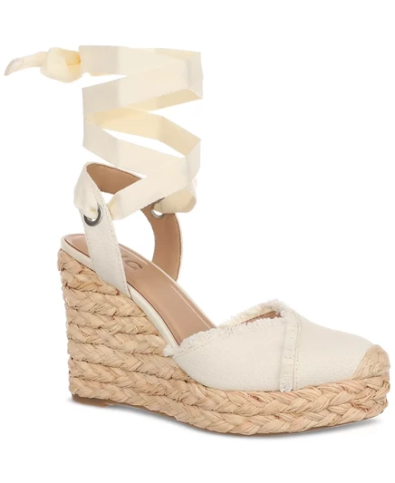  Босоножки Moniquee Espadrille на танкетке, созданные для Macy's white canvas
