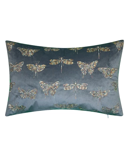 Декоративная подушка EdieHome Butterflies, синяя