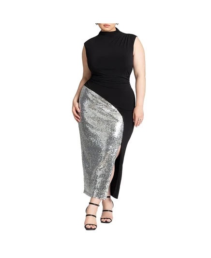 Женское платье макси Eloquii plus-size с пайетками, черное