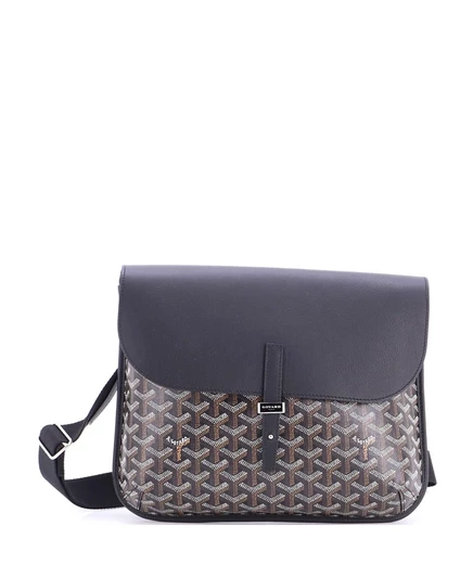 Женская сумка Goyard Coursier из канваса и кожи, черная