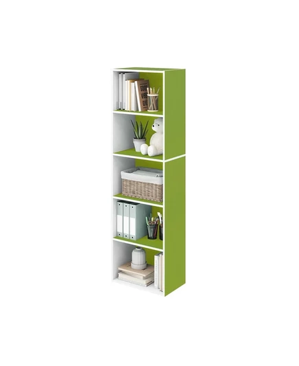 HOMLUX 5 Кубических Декоративных открытых книжных полок, Органайзер для хранения детских игрушек, Горизонтальный, Вертикальный, зеленый, без цвета