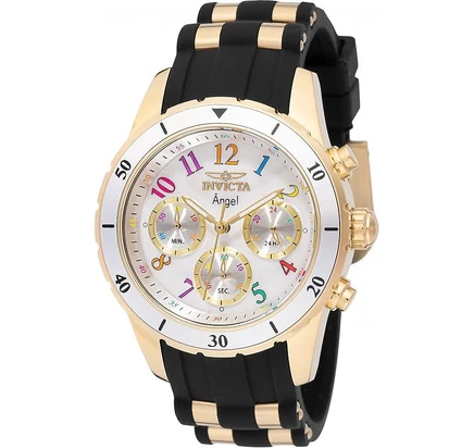 Женские часы Invicta 49803 Angel Quartz VD54 с белым циферблатом