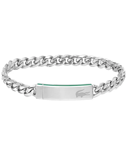 Мужской браслет lacoste box chain из нержавеющей стали, серый
