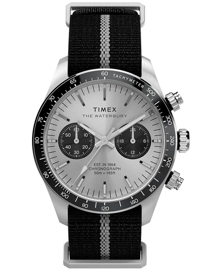 Мужские часы Timex с хронографом из черной ткани, 39 мм, черные